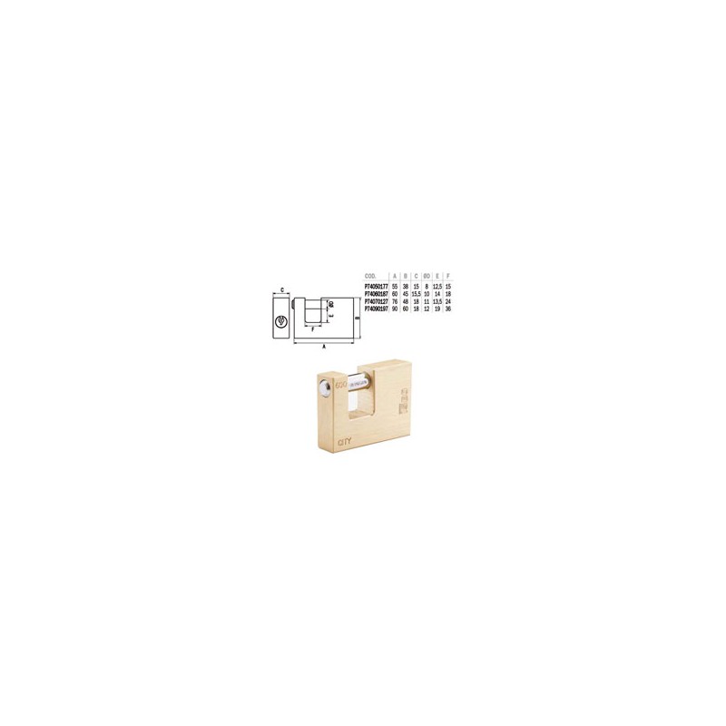 LUCCHETTO OTTONE mm 55 SERRANDE          CITY ISEO