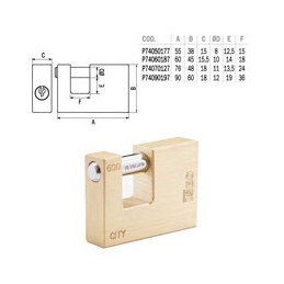 LUCCHETTO OTTONE mm 60...