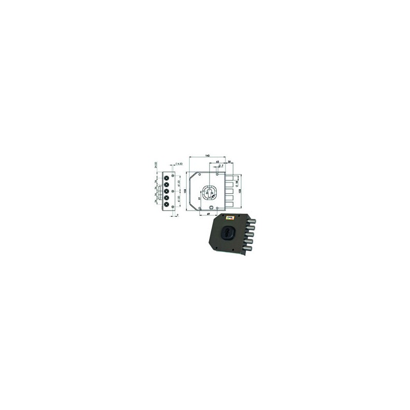 SERRATURA SIC.SEMPLICE SX CIL. A451 MOIA