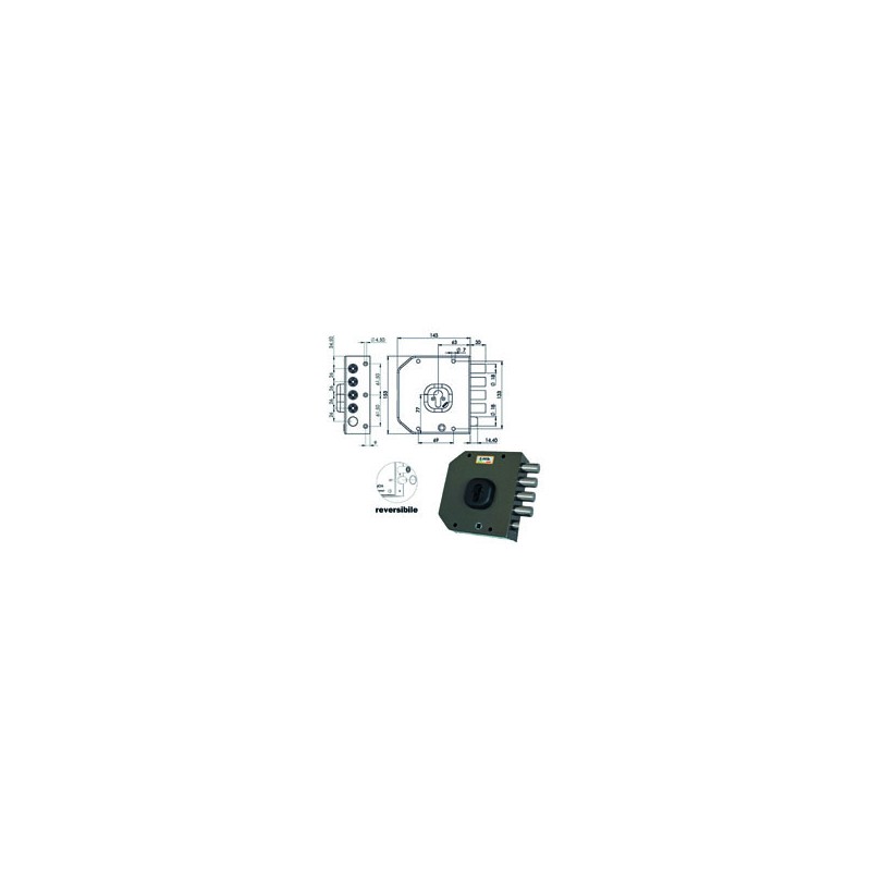 SERRATURA SIC.SEMPLICE DX CIL.           A452 MOIA