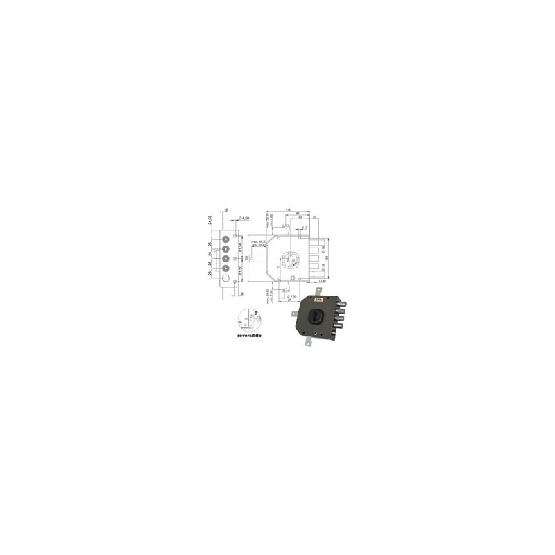 SERRATURA SIC.QUINTUPL.SX CIL. A456 MOIA