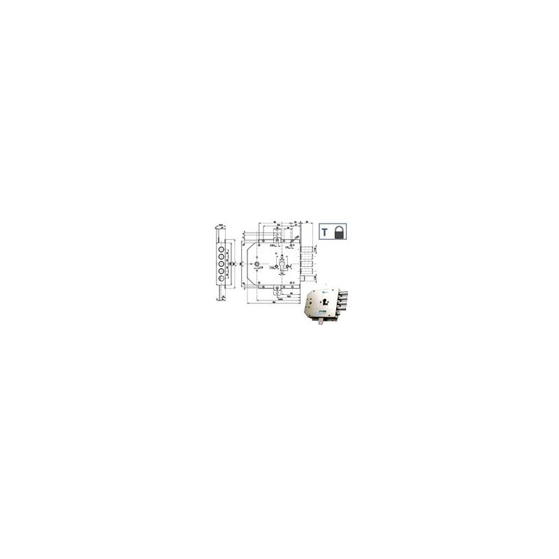 SERRATURA SIC.TRIPLICE SX SCROCCO 85555 MOTTURA