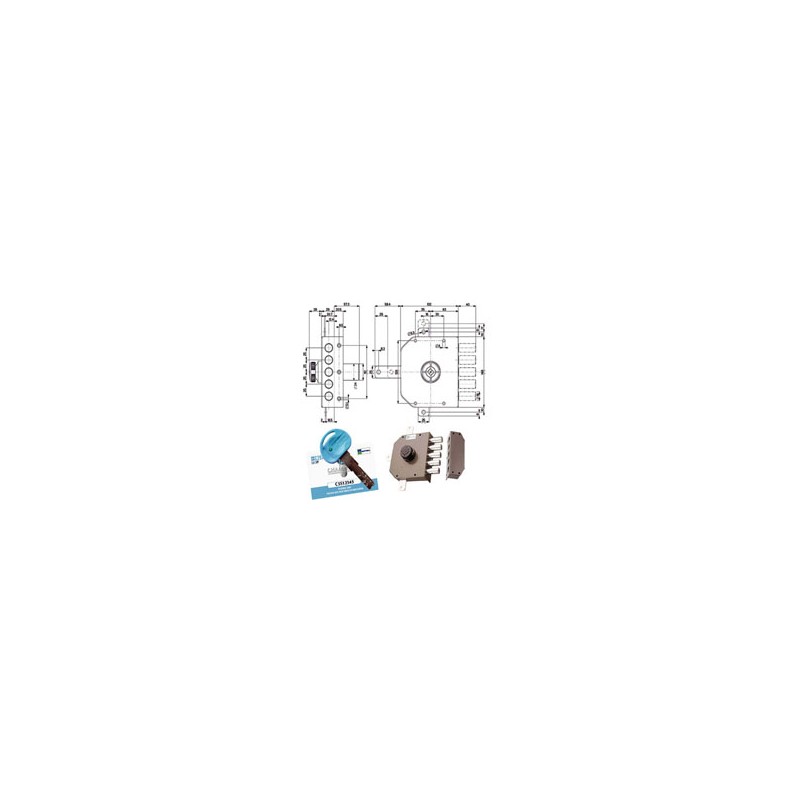 SERRATURA SIC.QUINTUPL.DX POMPA      30641 MOTTURA