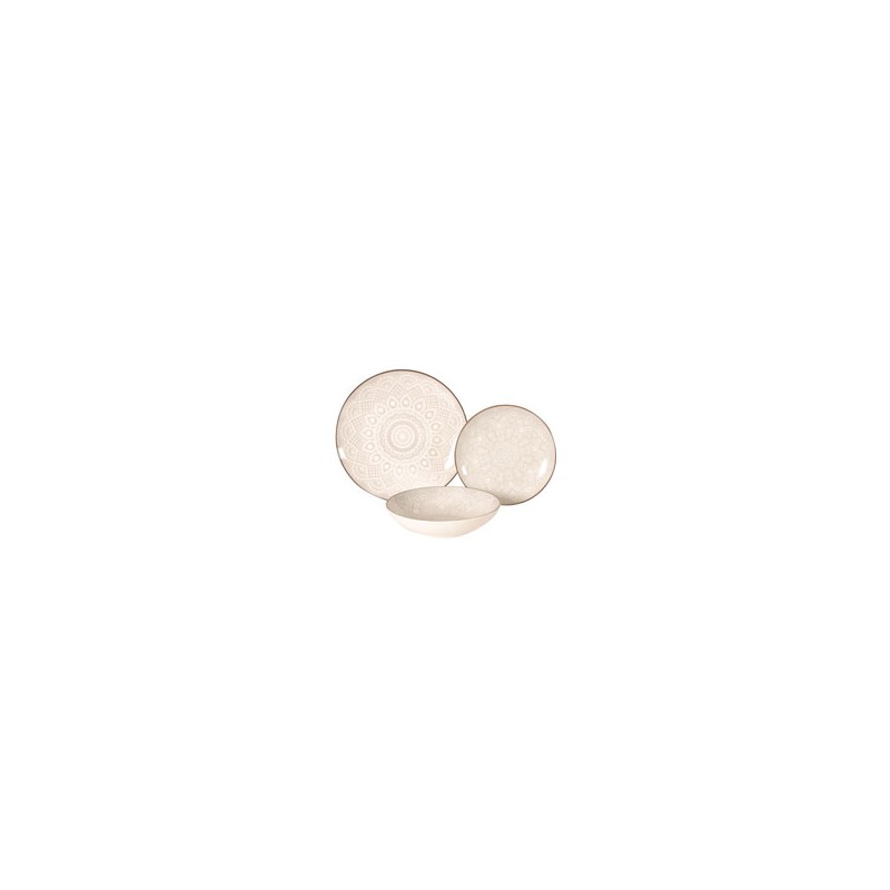 SERVIZIO PIATTI PORCELLANA MANDALA 18 XTRA 11692