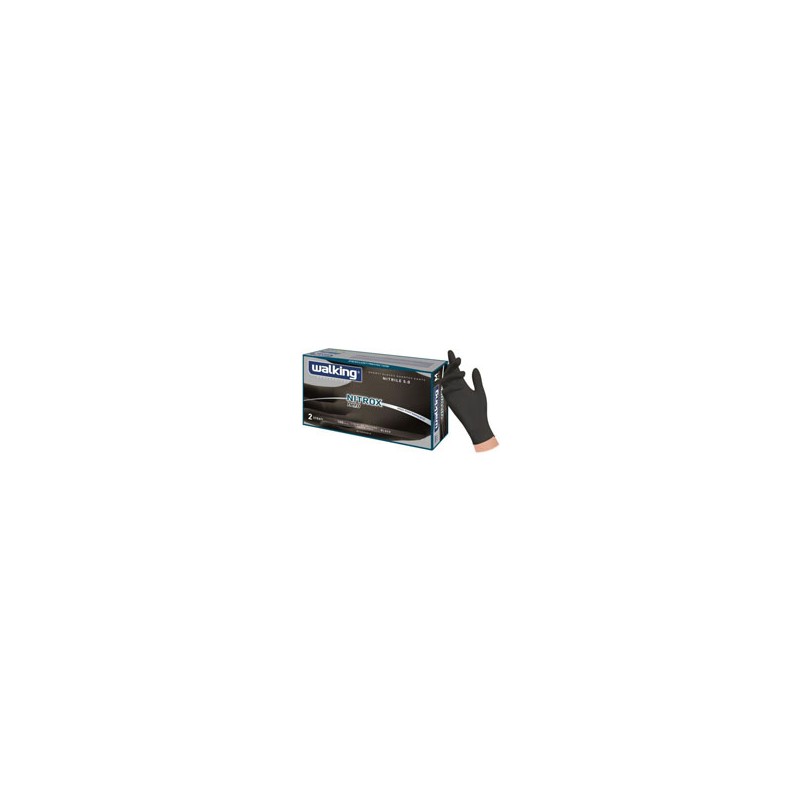 GUANTI NITRILE NITROX NERO Pz 100 M