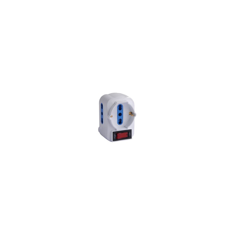 ADATTATORE TRIPLO SCHUKO INT BIANCO SYNTESY 08832