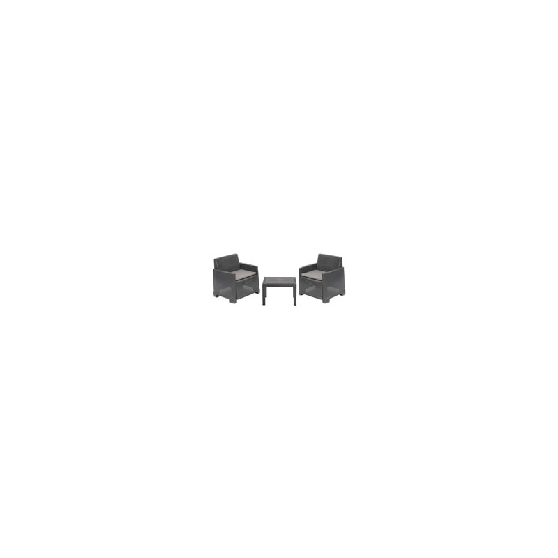 SALOTTINO SET ORTA ANTRACITE        Pz 3 PROGARDEN