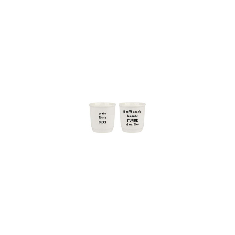 TAZZA CAFFE CERAMICA DIECI ml 90 Pz 2 SOOR