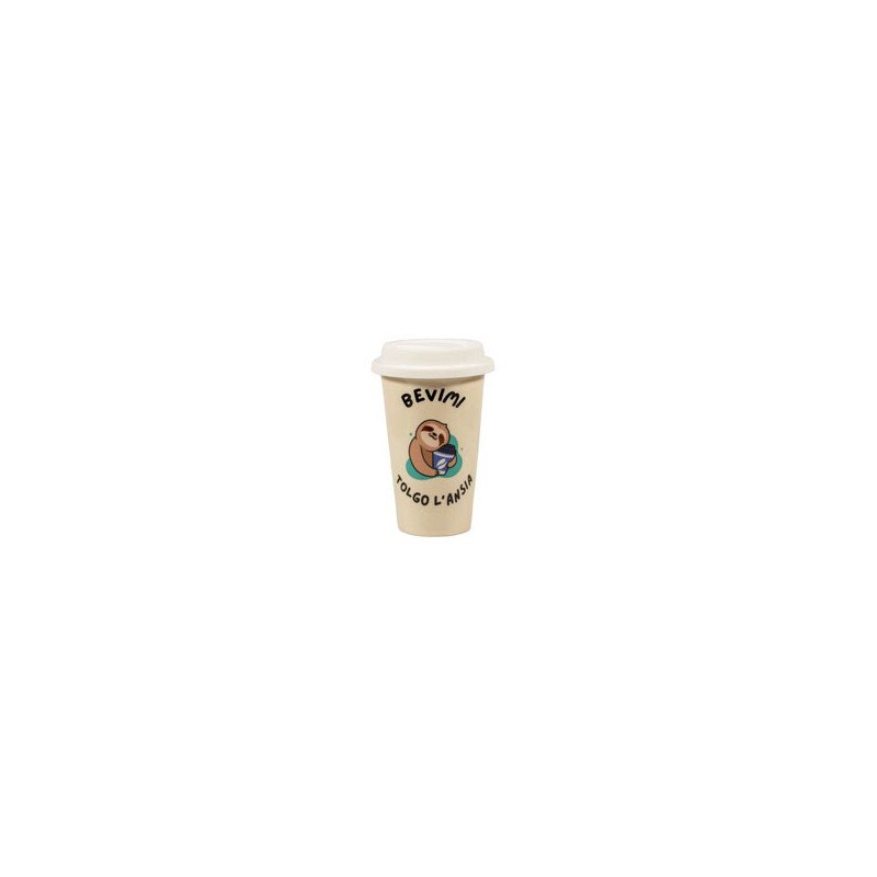 TAZZA MUG CERAMICA COPERCHIO ANSIA     ml 260 SOOR