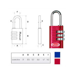LUCCHETTO ALLUMINIO mm 30...