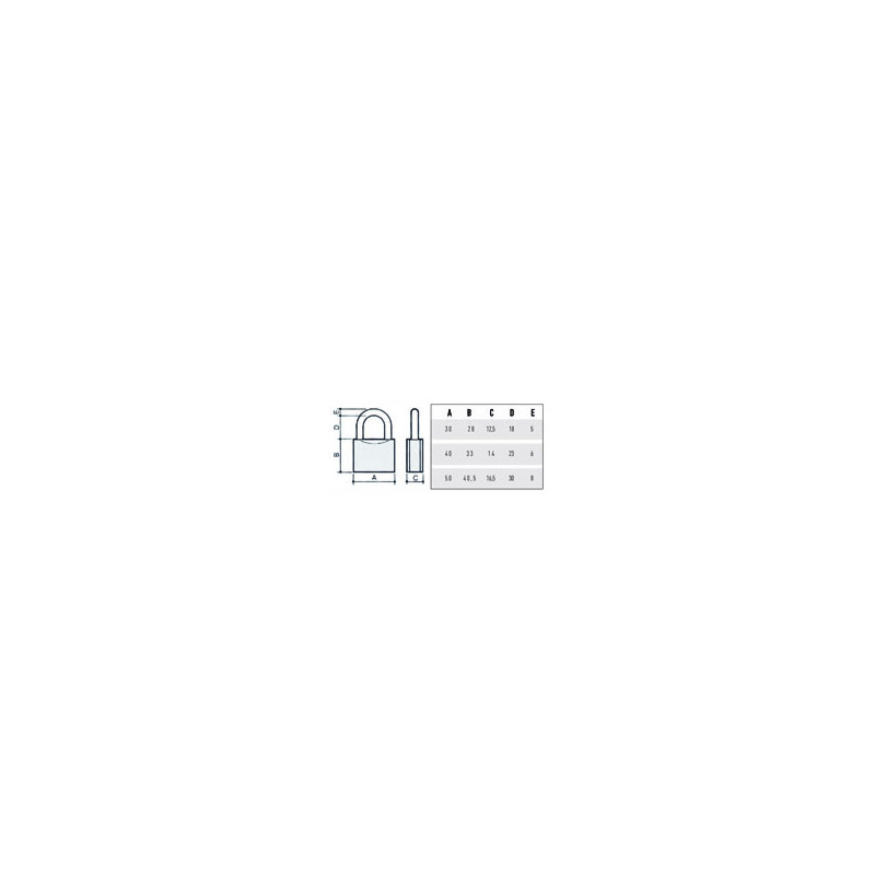 LUCCHETTO OTTONE mm 50 ARCO INOX 2700M POTENT