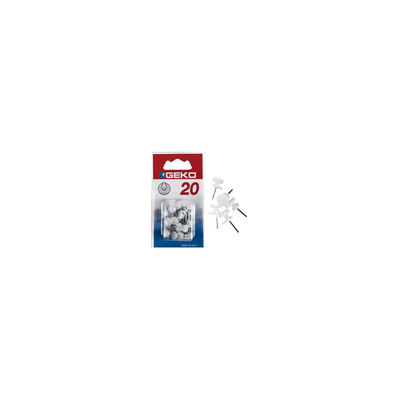 GANCIO GRIP NYLON BIANCO Pz 20                GEKO