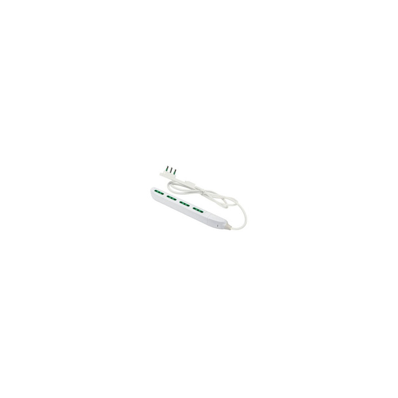 MULTIPRESA 4x2PT BIANCO SLIM CLOCK 47404 FME