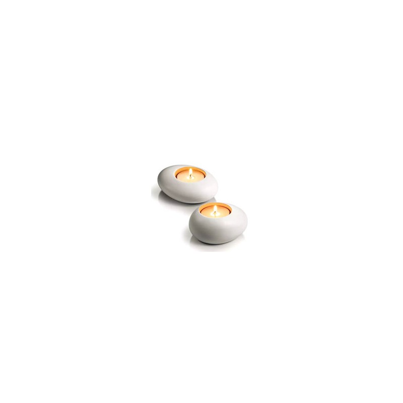 SUPPORTO TEALIGHT STONE BIANCO Pz 2 FANCY TESCOMA