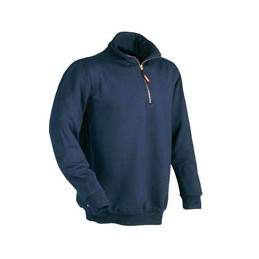 FELPA ZIP CORTA BLU L...
