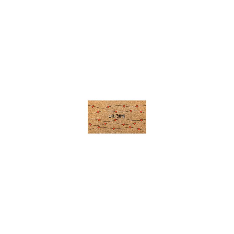 ZERBINO COCCO/PVC WELC/CUORI  cm 40x 70 XTRA 11722