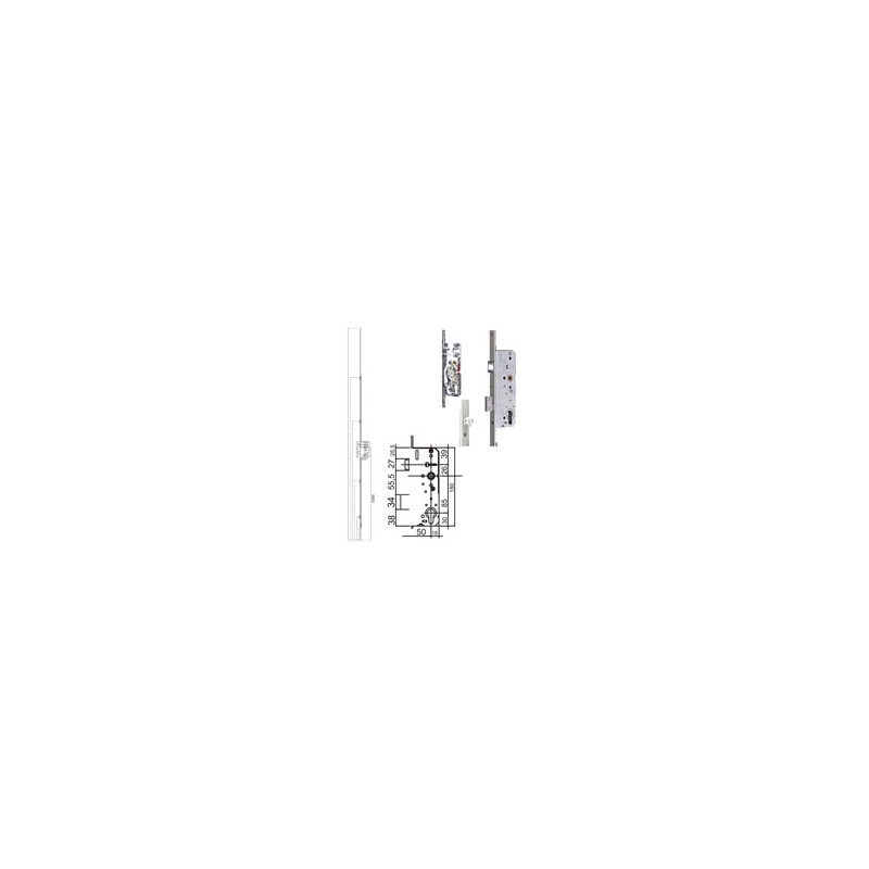SERRATURA INF.MULTIPUNTO SICURTOP E45 1685 AGB