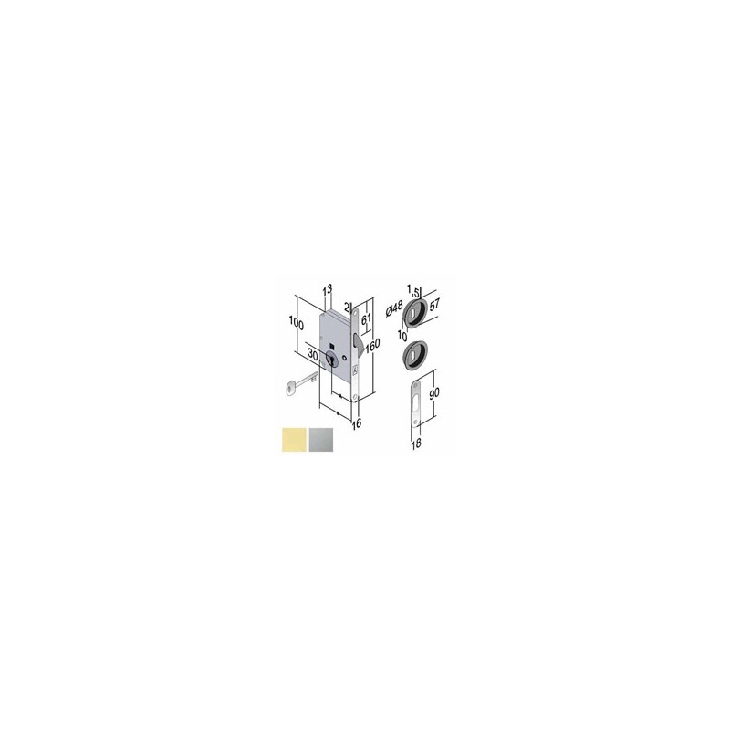SERRATURA INF.LEGNO SCORREVOLI E50 OL       BOC GB