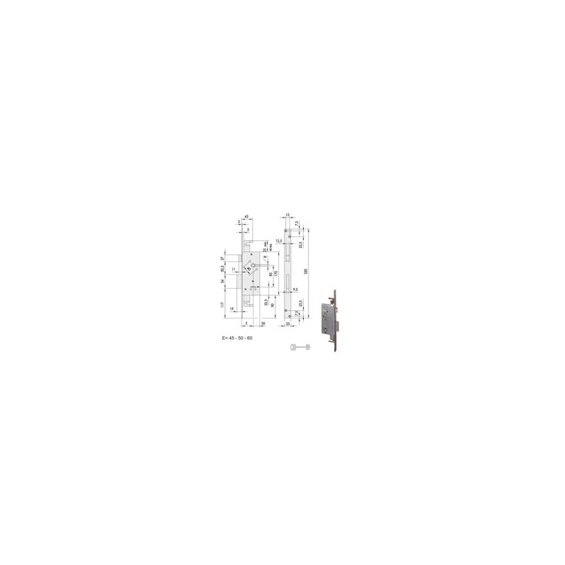 SERRATURA INFILARE FERRO           57215-50-0 CISA