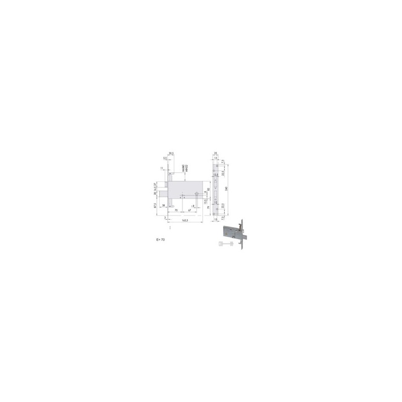 SERRATURA DOPPIA MAPPA INF.ALL 57317-73-0 CISA