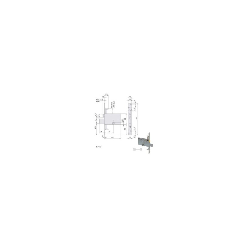 SERRATURA DOPPIA MAPPA INF.ALL 57325-73-0 CISA