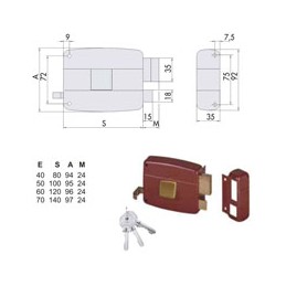 SERRATURA APP.LEGNO DX...
