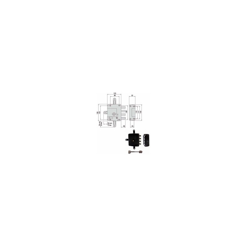 SERRATURA SICUREZZA QUINTUPL.SX 57172-60-2 CISA