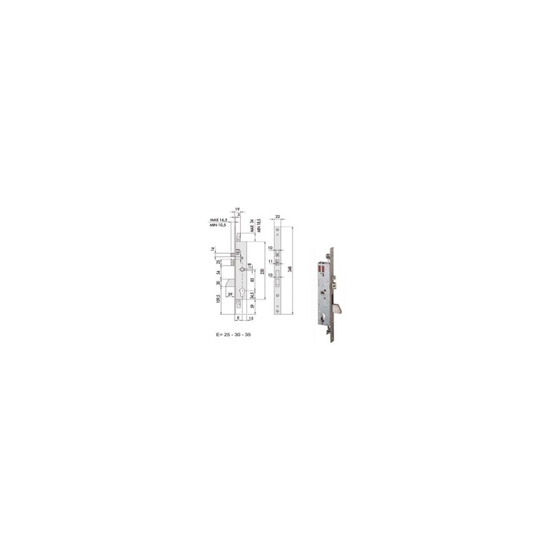 ELETTROSERRATURA INF.MONT. ALL 16225-25-0 CISA