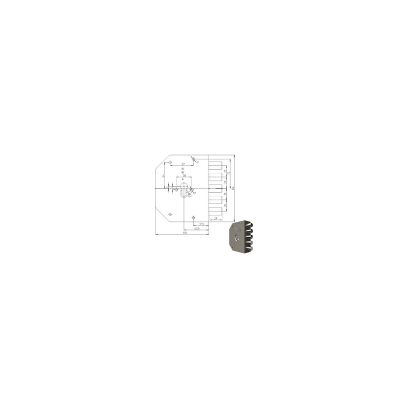 SERRATURA SIC.SEMPLICE DX CIL. 2000PE CR