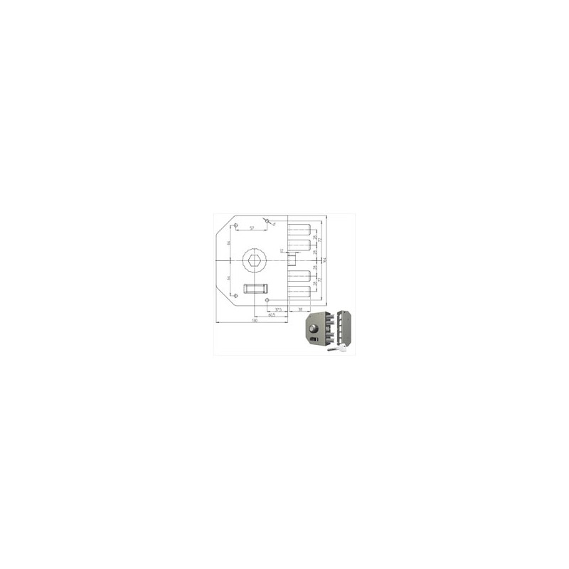 SERRATURA SIC.SEMPLICE DX POMPA           3050P CR