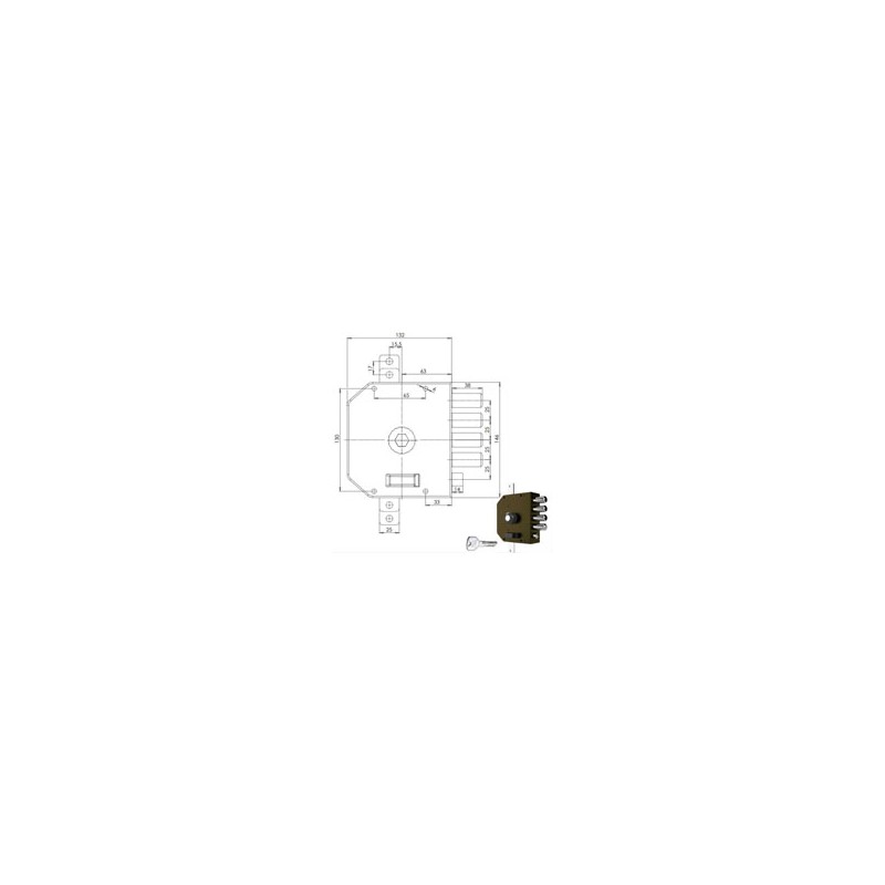 SERRATURA SIC.TRIPLICE DX POMPA 3250 MC CR