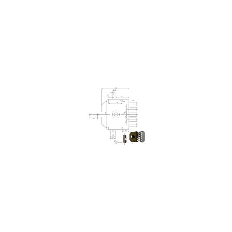 SERRATURA SIC.QUINTUPLICE SX POMPA 3300 MC CR