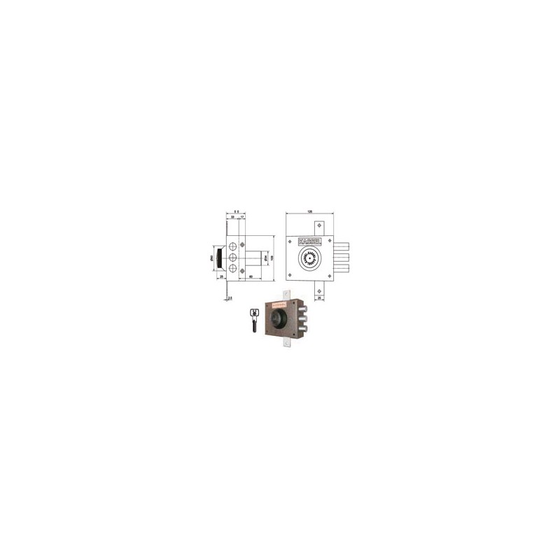 SERRATURA SIC.TRIPLICE DX POMPA 2201/CP KASSEL