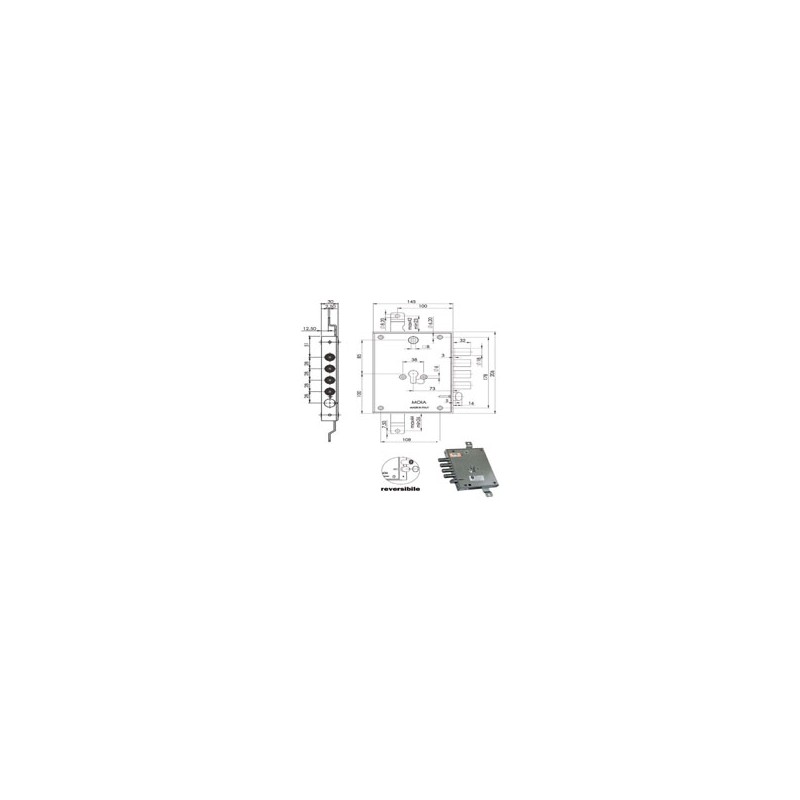 SERRATURA SIC.TRIPLICE CIL. E73       664/281 MOIA