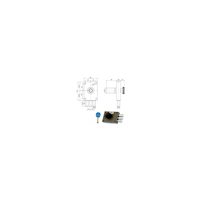 SERRATURA FERROGLIETTO POMPA 2 M DX J320 MOIA