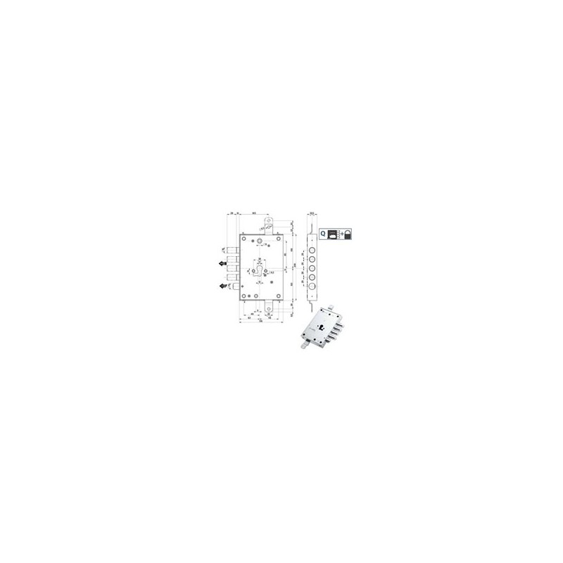 SERRATURA SIC.TRIPLICE DX            89857 MOTTURA