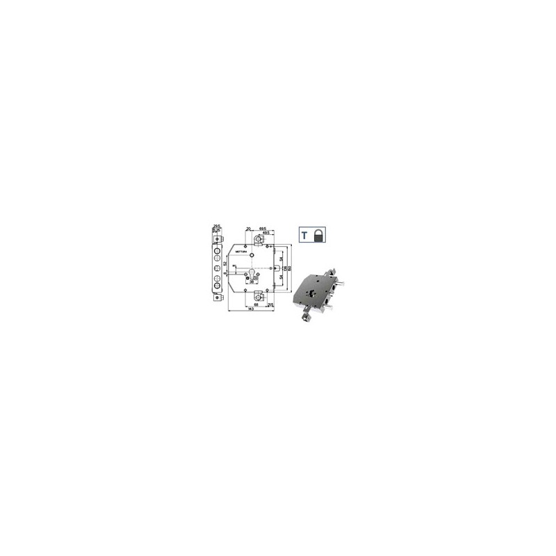 SERRATURA SIC.TRIPLICE 89E30 MOTTURA