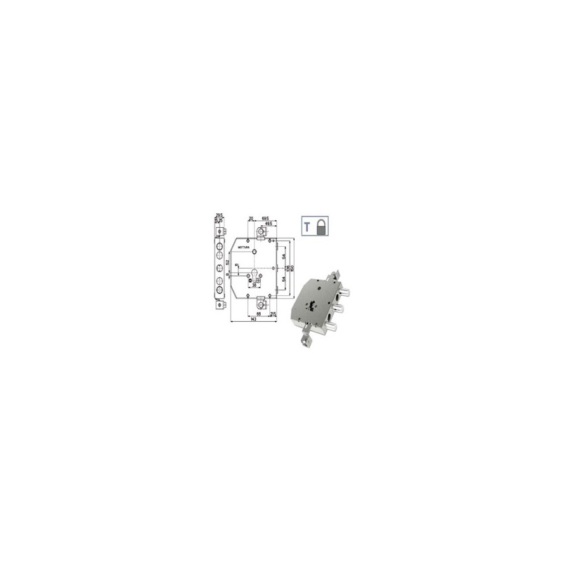 SERRATURA SIC.TRIPLICE 89E30 MOTTURA
