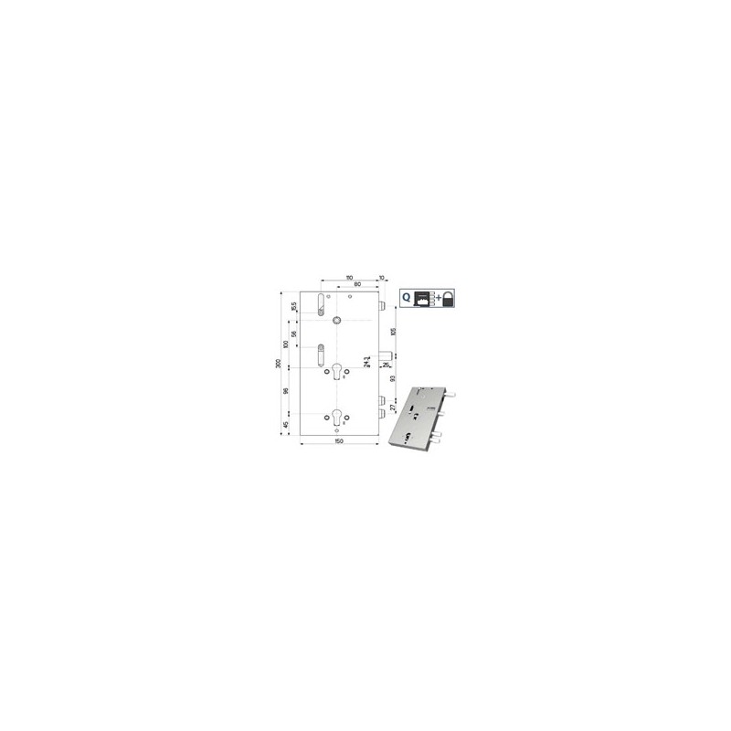 SERRATURA SIC.TRIPLICE SX 89F30 MOTTURA
