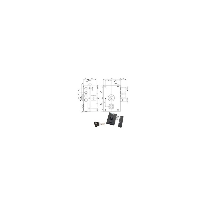 SERRATURA SIC.SEMPLICE SX POMPA 30010 MOTTURA