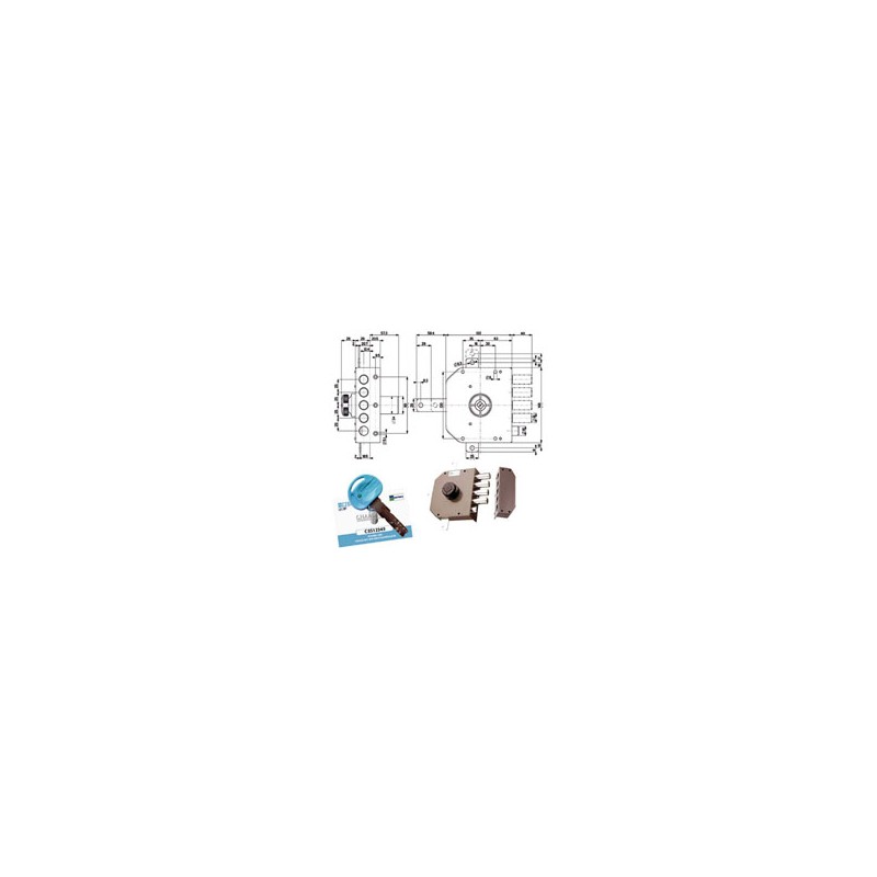 SERRATURA SIC.QUINTUPL.DX POMPA 30651 MOTTURA