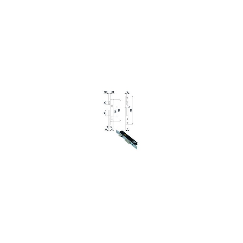 SERRATURA INF.MONTANTI ALL 16 E15 350 OMEC