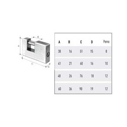 LUCCHETTO OTTONE mm 60...