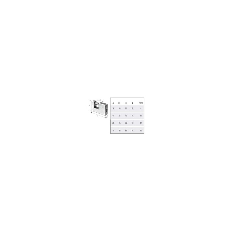 LUCCHETTO OTTONE mm 60 SERRANDE POTENT