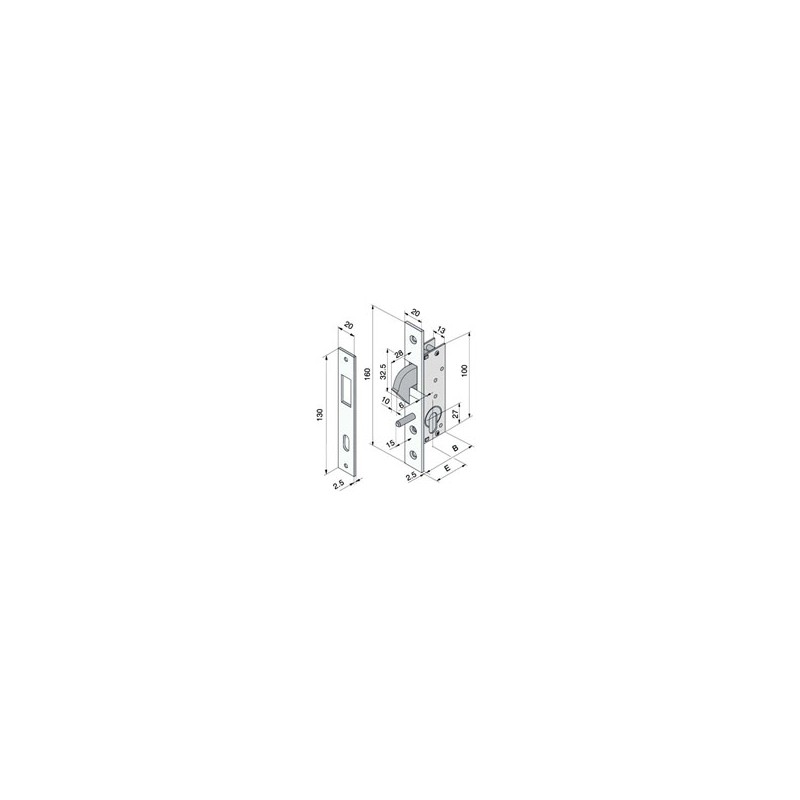 SERRATURA INF.ALL 108.25.01.0 WELKA