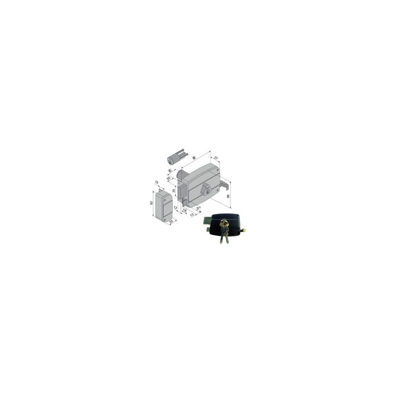 SERRATURA APP.LEGNO SX 030.60.52.2 WELKA