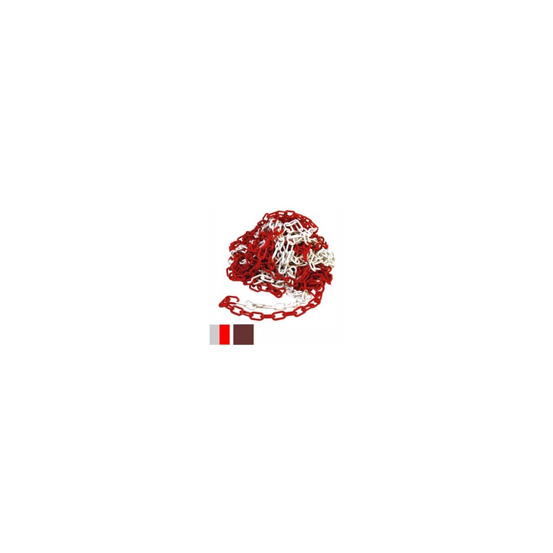 CATENA PLASTICA mm 6 BIANCA/ROSSA m 25 CVM