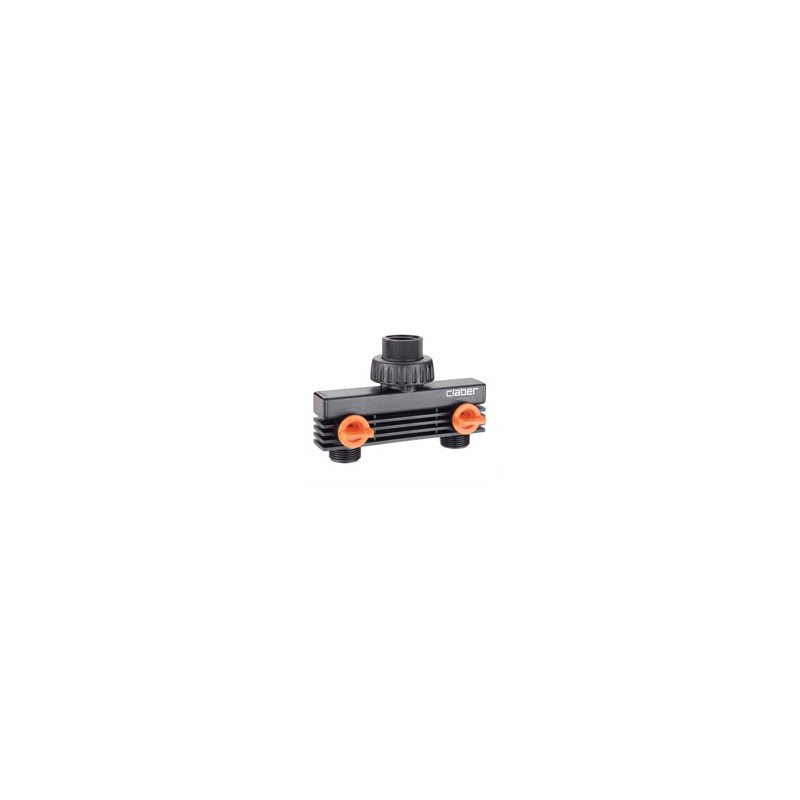 PRESA 2 RUBINETTI 3/4F + FILETTI 3/4M  8589 CLABER