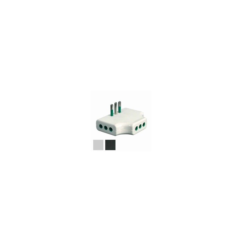 ADATTATORE TRIPLO PIATTO 10A+T BIANCO    82250 FME