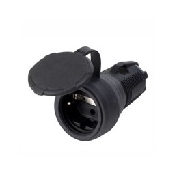 PRESA SCHUKO 16A+T NERO...